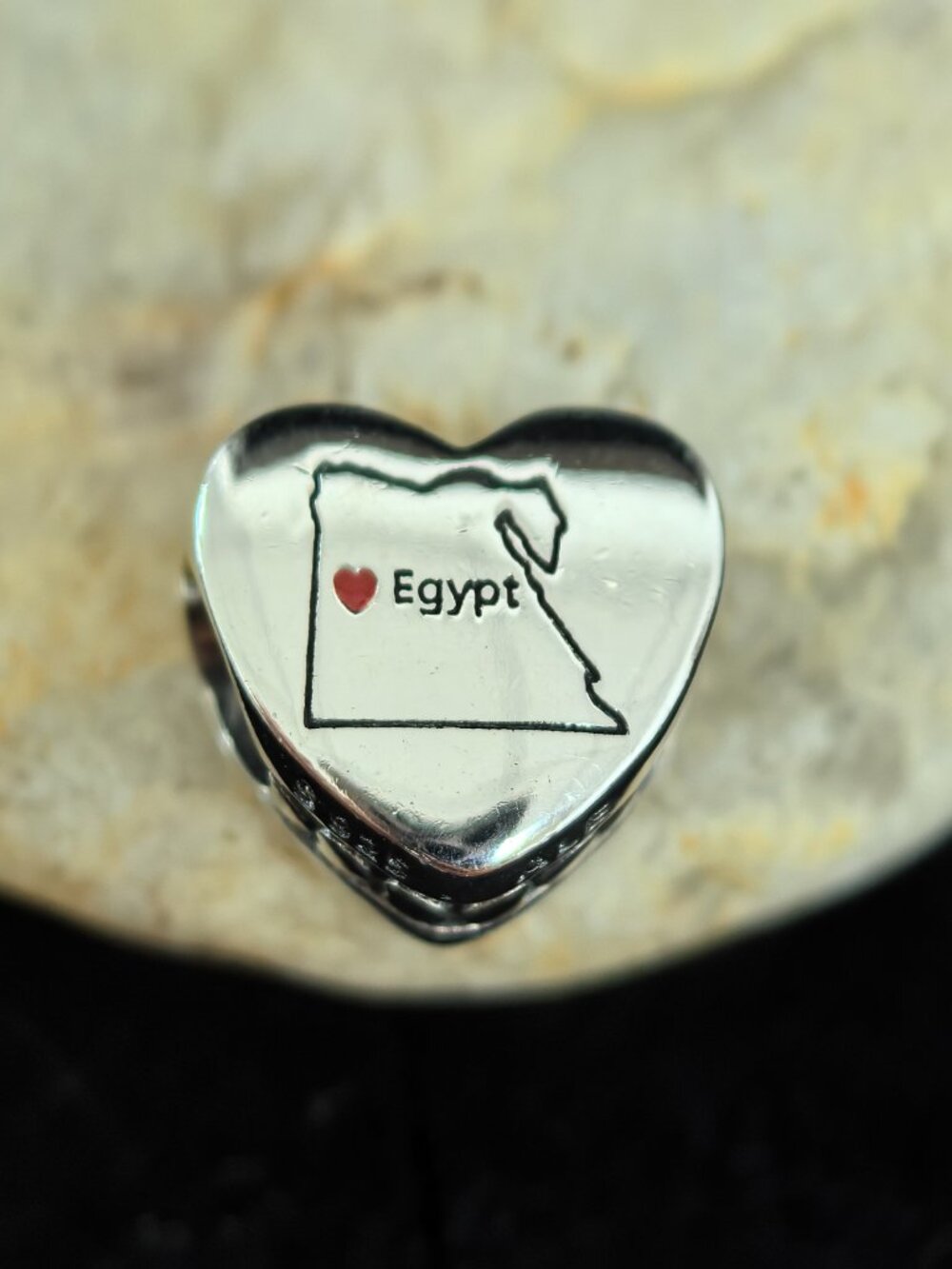 Pandora Egypt Exclusive Travel Heart Charm, S925 Silver Jewelry (Women's)